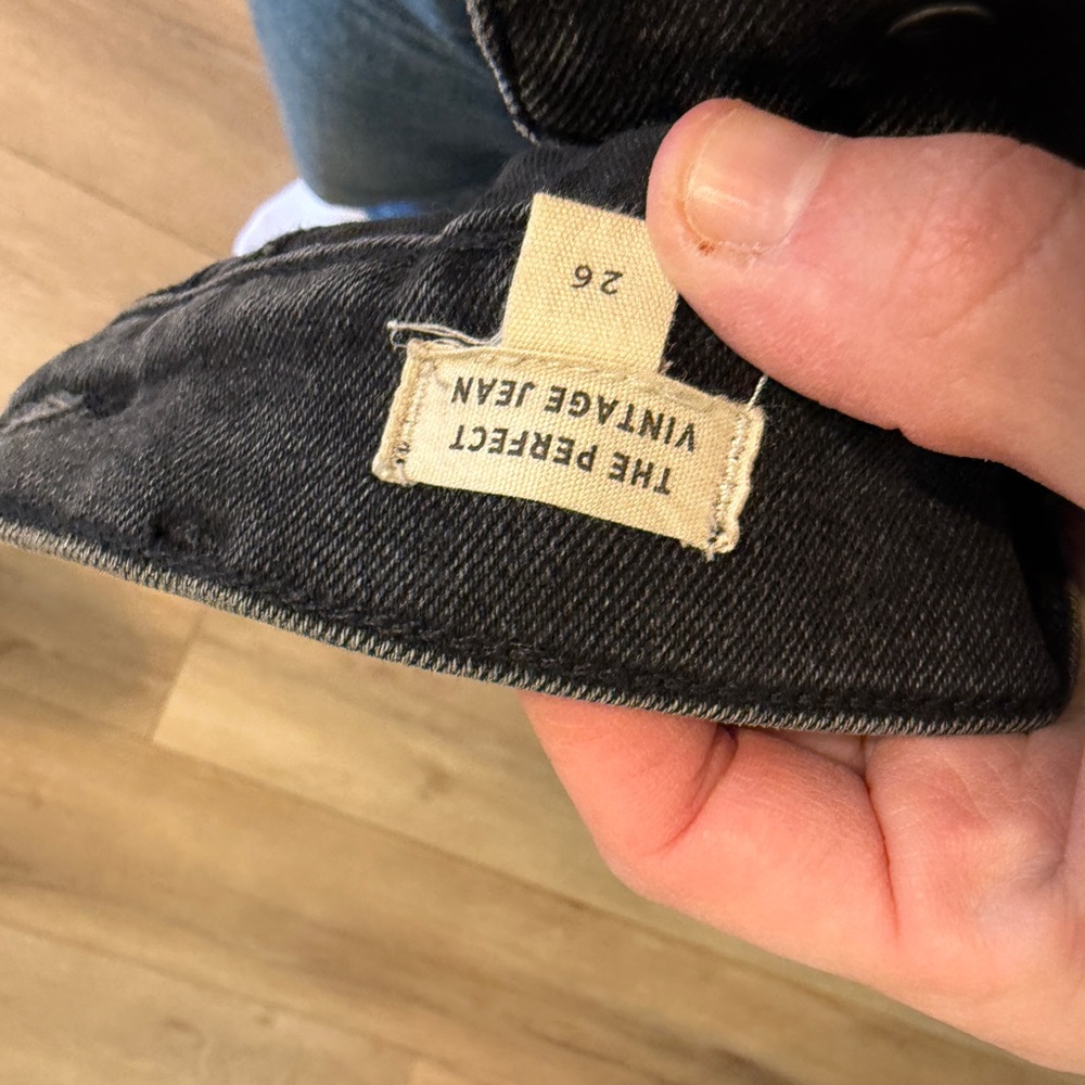 Madewell Black Straight Leg Jeans